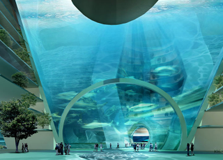 Illustration for article titled This amazing floating underwater city may become a reality in China